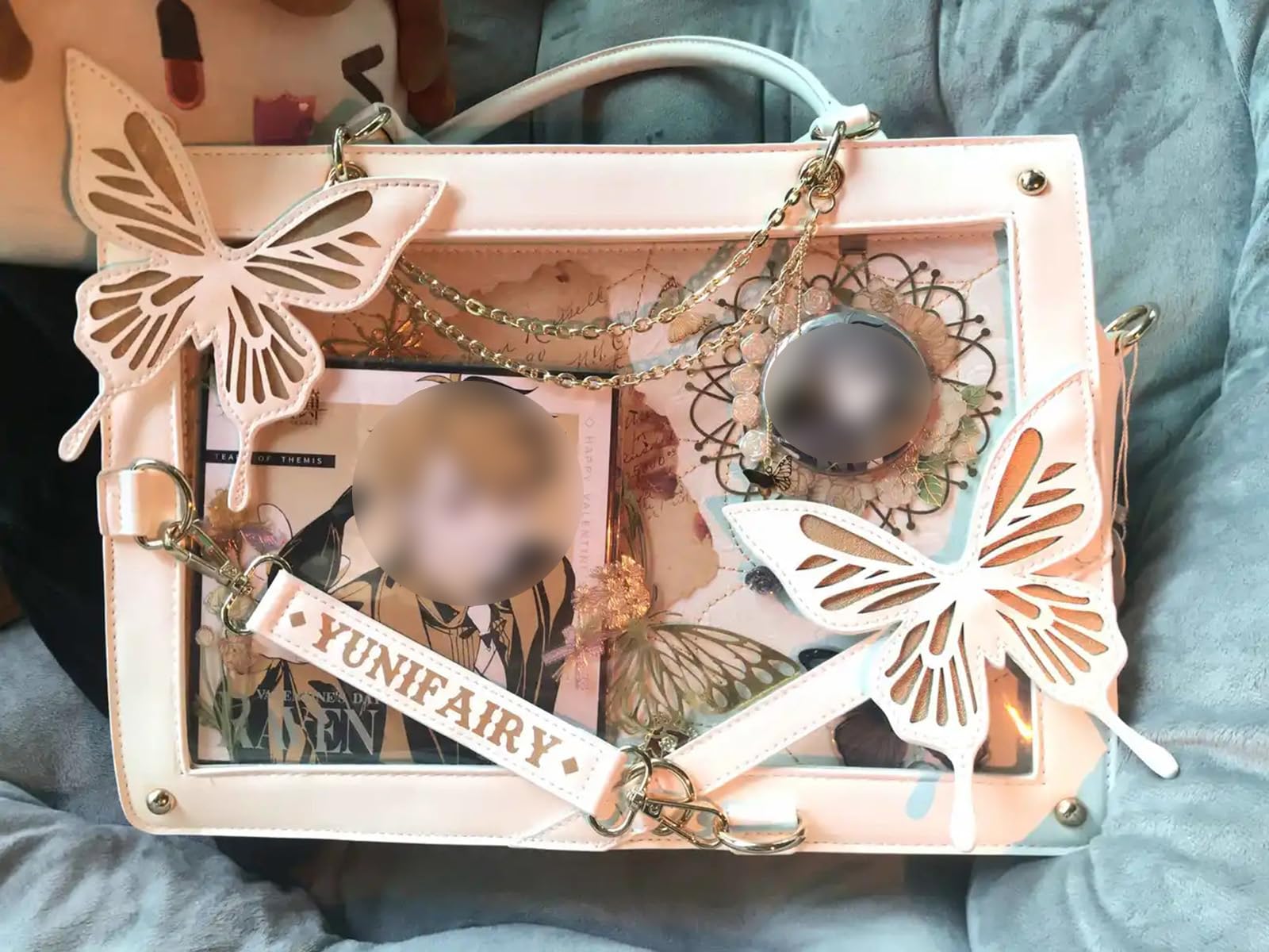 Amazon.co.jp: 痛バッグ 痛バ ちょう レースアップ トートバッグ